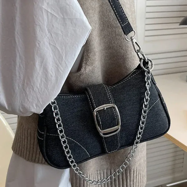 Bags & Purses*Boogzel Clothing Y2K Denim Baguette Bag