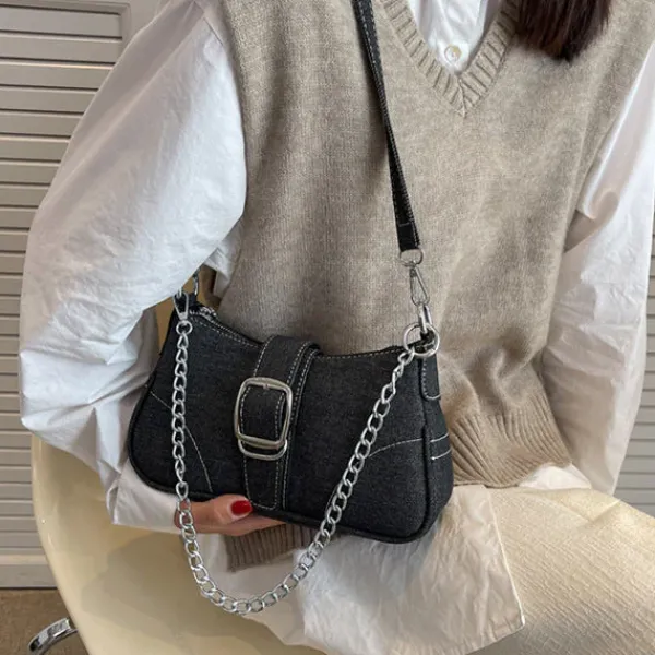 Bags & Purses*Boogzel Clothing Y2K Denim Baguette Bag