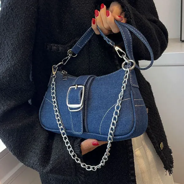 Bags & Purses*Boogzel Clothing Y2K Denim Baguette Bag