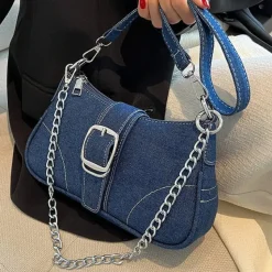 Bags & Purses*Boogzel Clothing Y2K Denim Baguette Bag