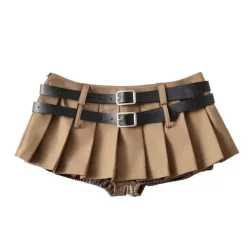 Belts & Chains*Boogzel Clothing Y2K Double-Belt Extreme Micro Skirt