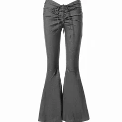 Pants & Trousers*Boogzel Clothing Y2K Drawstring Ruched Flare Pants Grey