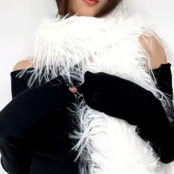 Other*Boogzel Clothing Y2K Faux Fur Long Fluffy Scarf