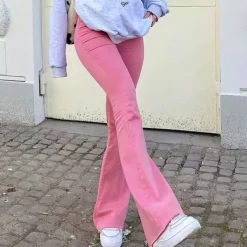 Pants & Trousers*Boogzel Clothing Y2K Flared Pants Pink