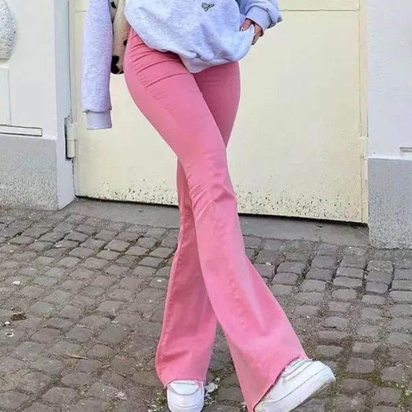 Pants & Trousers*Boogzel Clothing Y2K Flared Pants Pink