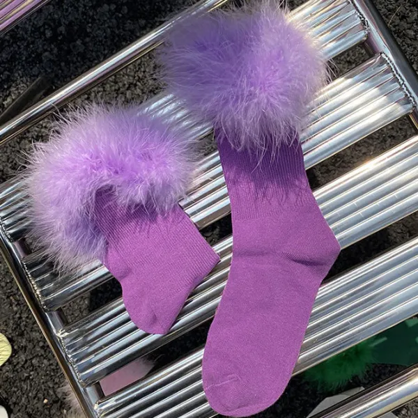 Socks*Boogzel Clothing Y2K Fluffy Socks
