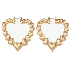 Earrings*Boogzel Clothing Y2K Heart Earrings Gold