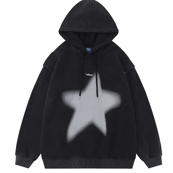Hoodies*Boogzel Clothing Y2K Hoodie with Graffiti Star Print
