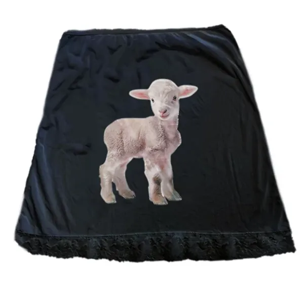 Skirts*Boogzel Clothing Y2K Lamb Print Lace Skirt Black
