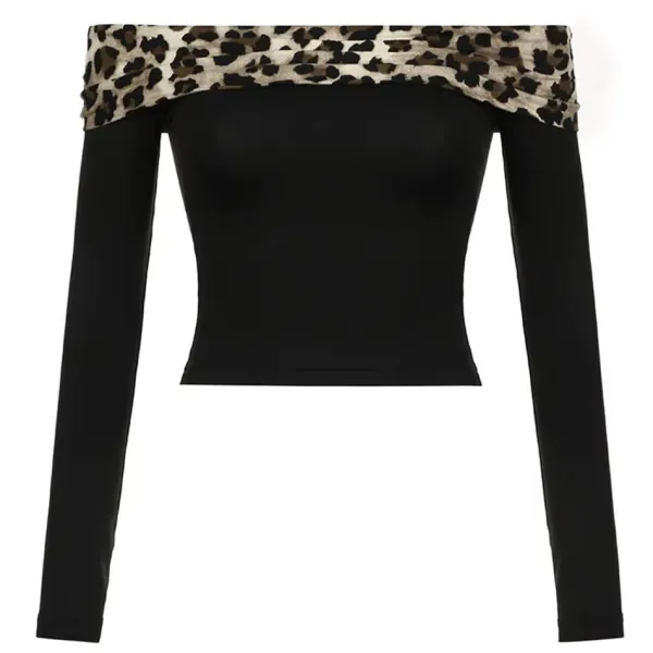 Dresses & Rompers|Shorts*Boogzel Clothing Y2K Leopard Bardot Top & Shorts Set Black