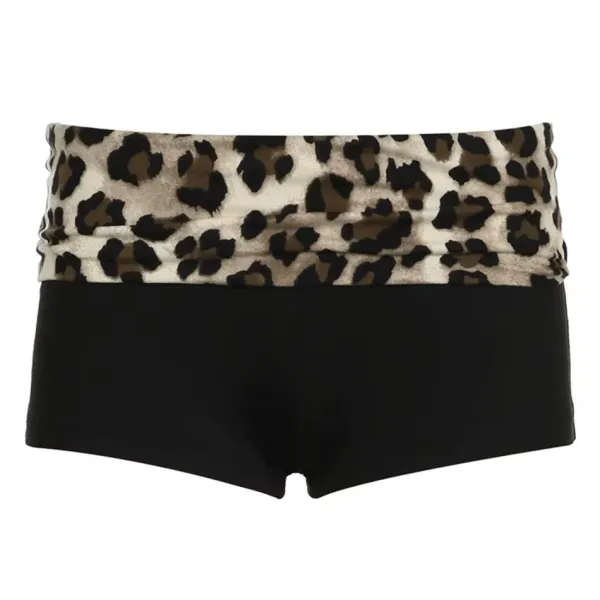 Dresses & Rompers|Shorts*Boogzel Clothing Y2K Leopard Bardot Top & Shorts Set Black