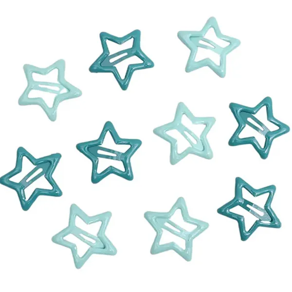 Hair Accessories*Boogzel Clothing Y2K Pastel Star Hair Clips Set