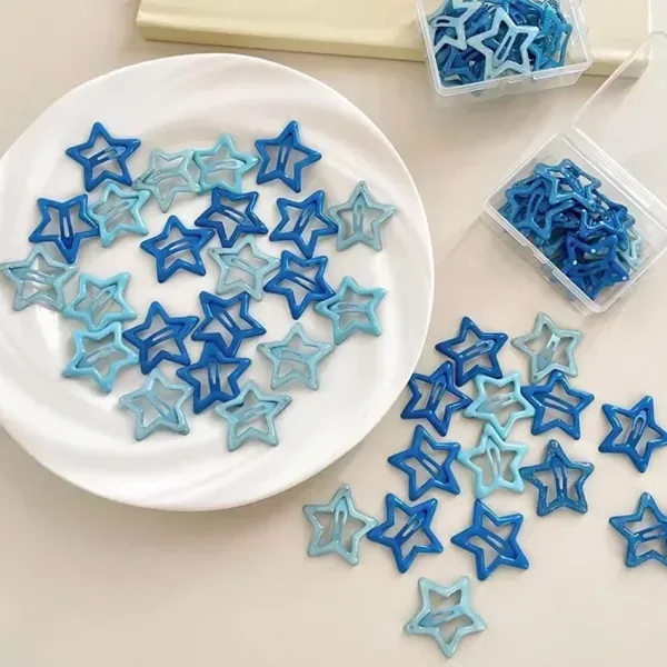 Hair Accessories*Boogzel Clothing Y2K Pastel Star Hair Clips Set