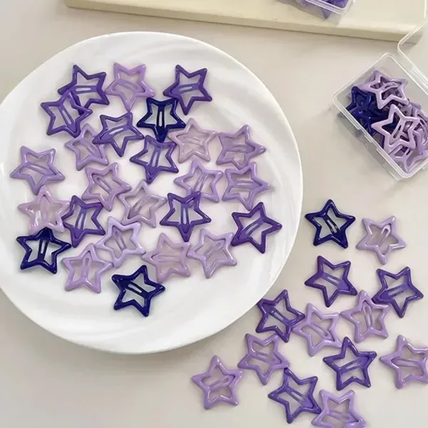 Hair Accessories*Boogzel Clothing Y2K Pastel Star Hair Clips Set