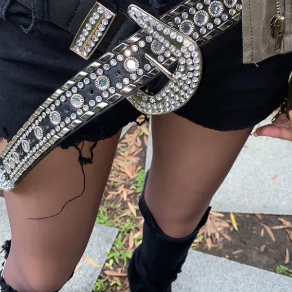 Belts & Chains*Boogzel Clothing Y2K Rhinestone Belt