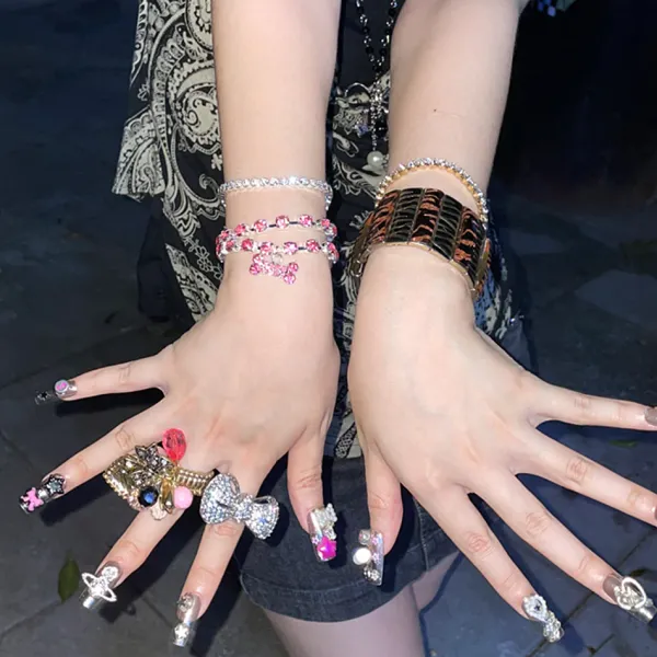 Bracelts*Boogzel Clothing Y2K Rhinestone Dog Bone Bracelet