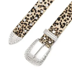 Belts & Chains*Boogzel Clothing Y2K Rhinestone Belt Leopard