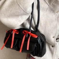 Bags & Purses*Boogzel Clothing Y2K Shoulder Bag With Bows Black