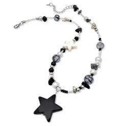 Necklaces & Chokers*Boogzel Clothing Y2K Star Beaded Necklace Black