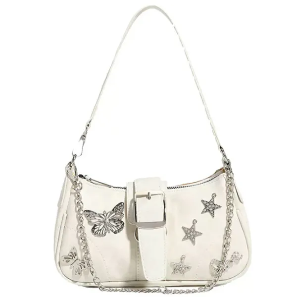 Bags & Purses*Boogzel Clothing Y2K Star Butterfly Handbag White