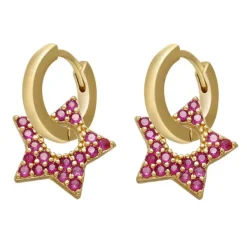 Earrings*Boogzel Clothing Y2K Star Drop Hoops Earrings