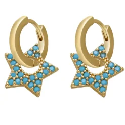 Earrings*Boogzel Clothing Y2K Star Drop Hoops Earrings