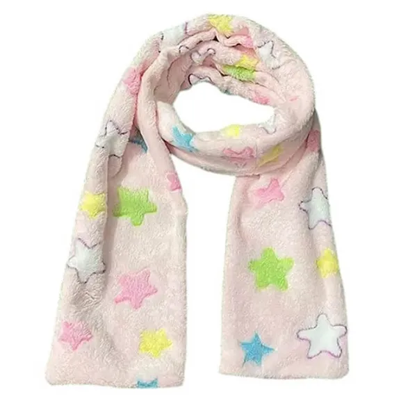Other*Boogzel Clothing Y2K Star Fluffy Scarf