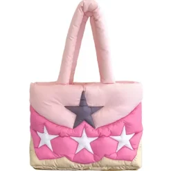 Bags & Purses*Boogzel Clothing Y2K Star Puffer Handbag Pink