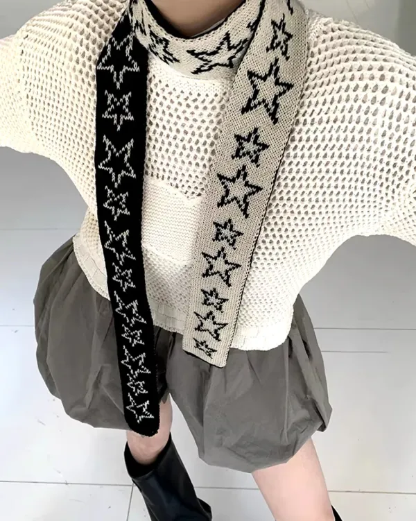 Other*Boogzel Clothing Y2K Star Skinny Scarf