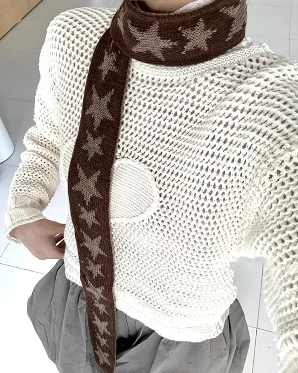 Other*Boogzel Clothing Y2K Star Skinny Scarf