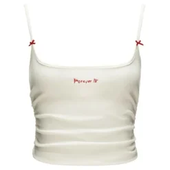 Y2K Tops|Crop Tops*Boogzel Clothing Y2K Style Forever 18 Tank Top White/red