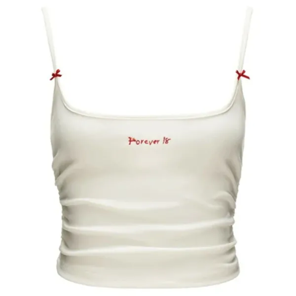 Y2K Tops|Crop Tops*Boogzel Clothing Y2K Style Forever 18 Tank Top White/red