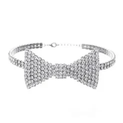 Necklaces & Chokers*Boogzel Clothing Y2K Style Rhinestone Bow Necklace