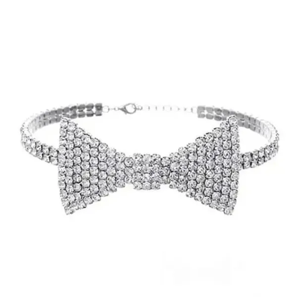 Necklaces & Chokers*Boogzel Clothing Y2K Style Rhinestone Bow Necklace