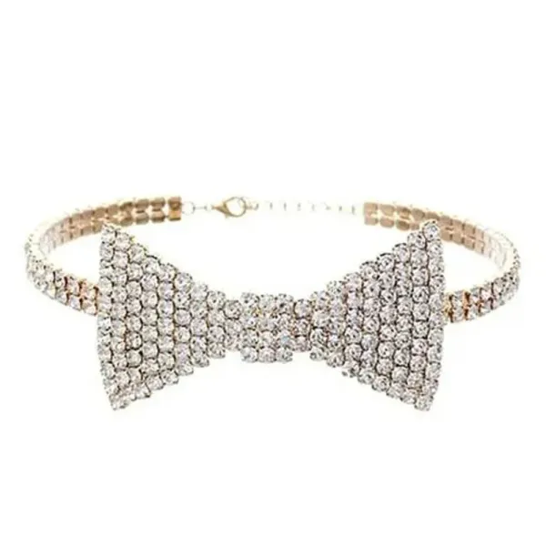 Necklaces & Chokers*Boogzel Clothing Y2K Style Rhinestone Bow Necklace