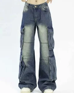 Jeans*Boogzel Clothing Young & Single Cargo Jeans Blue