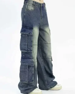 Jeans*Boogzel Clothing Young & Single Cargo Jeans Blue