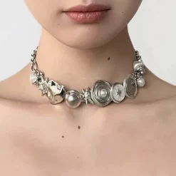 Necklaces & Chokers*Boogzel Clothing Young & Single Charm Necklace Silver