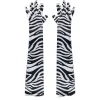 Other*Boogzel Clothing Zebra Pattern Gloves