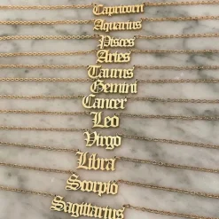 Necklaces & Chokers*Boogzel Clothing Zodiac Nameplate Necklace